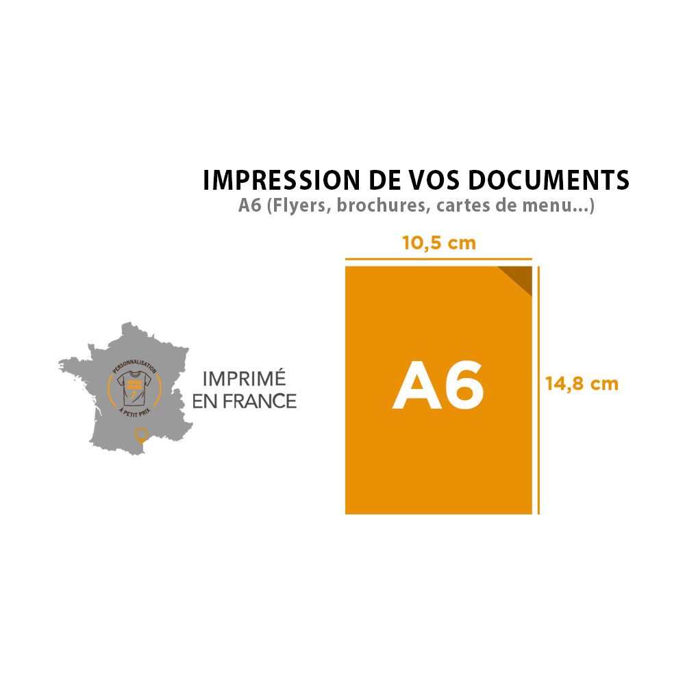Impression de vos documents A6 (Flyers, cartes de menu, brochures)