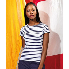 CYRENZO - T-shirt marinière coastal femme à manches courtes - ASQUITH & FOX - (T shirts, Débardeurs, Polos femme)