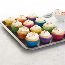 CYRENZO - Moules à muffins et cupcakes en Silicone, 12 pièces - COOKLOV - (Ustensiles de cuisine professionnels)