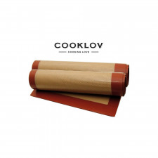 CYRENZO - Toile de cuisson antiadhérente en silicone 40 cm x 30 cm - COOKLOV - (Ustensiles de cuisine professionnels)
