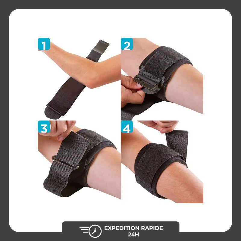 Coudière de compression réglable pour le soulagement de la douleur tendinite