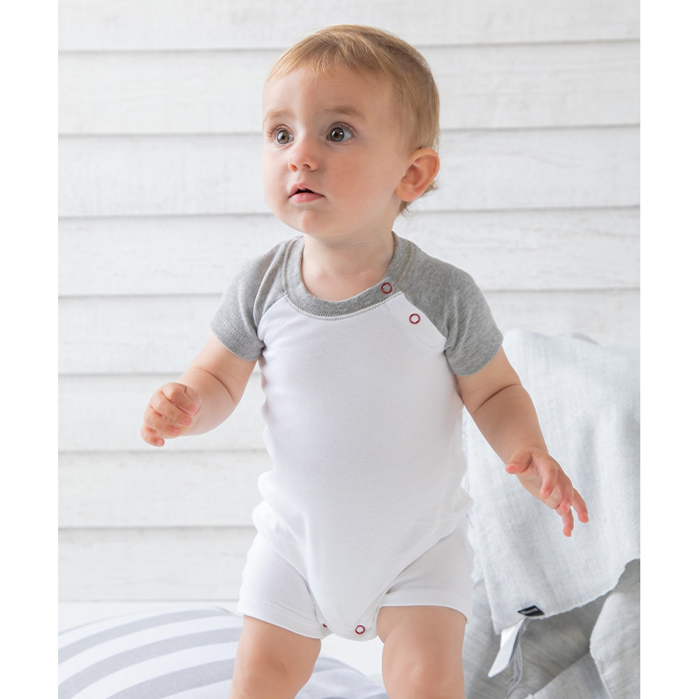 CYRENZO - Combishort bébé en coton bio style baseball - BABYBUGZ - (Vêtements pour bébé & tout petit)