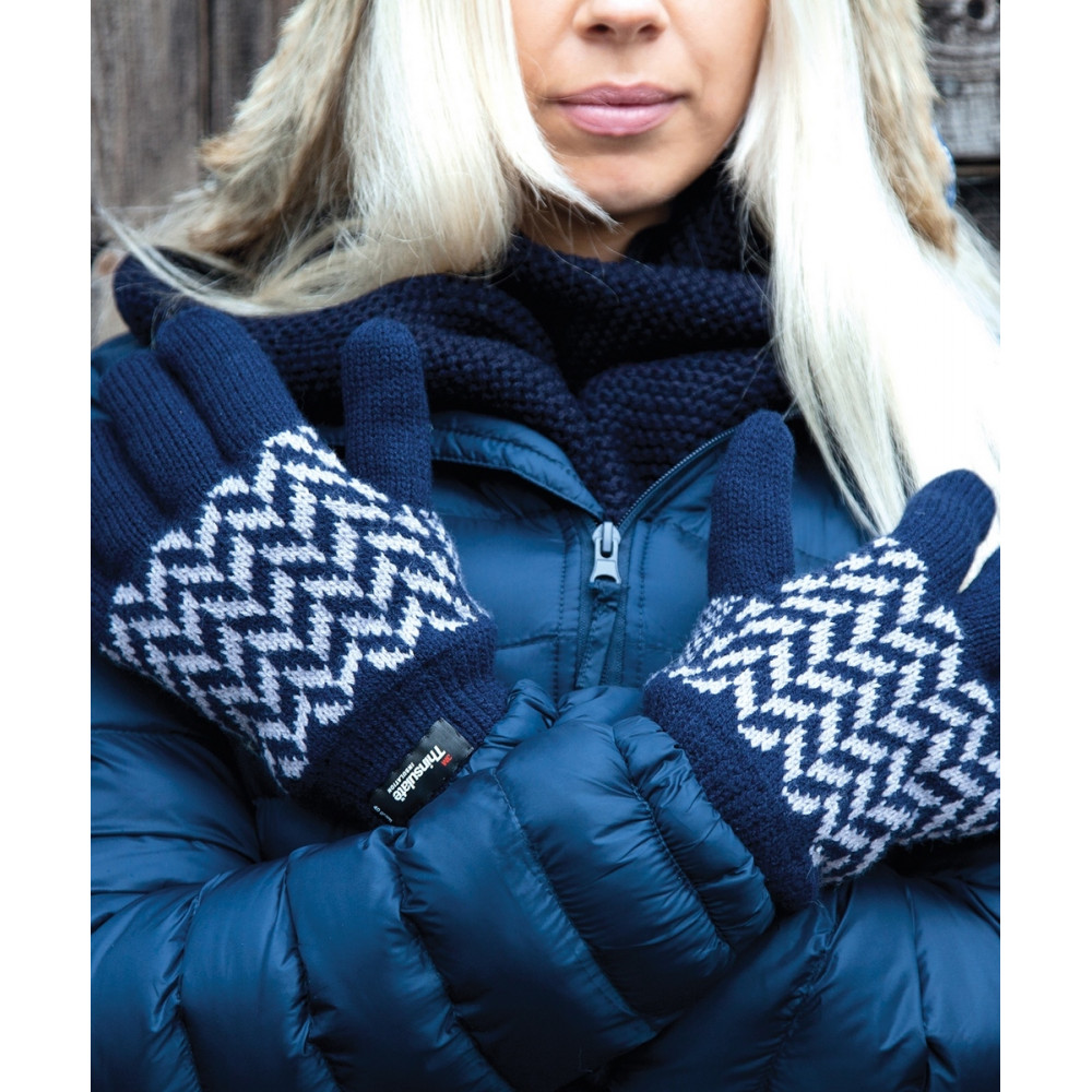 CYRENZO - Paire de Gants thinsulate à motifs - Result - (Gants, écharpes et accessoires d'hiver)